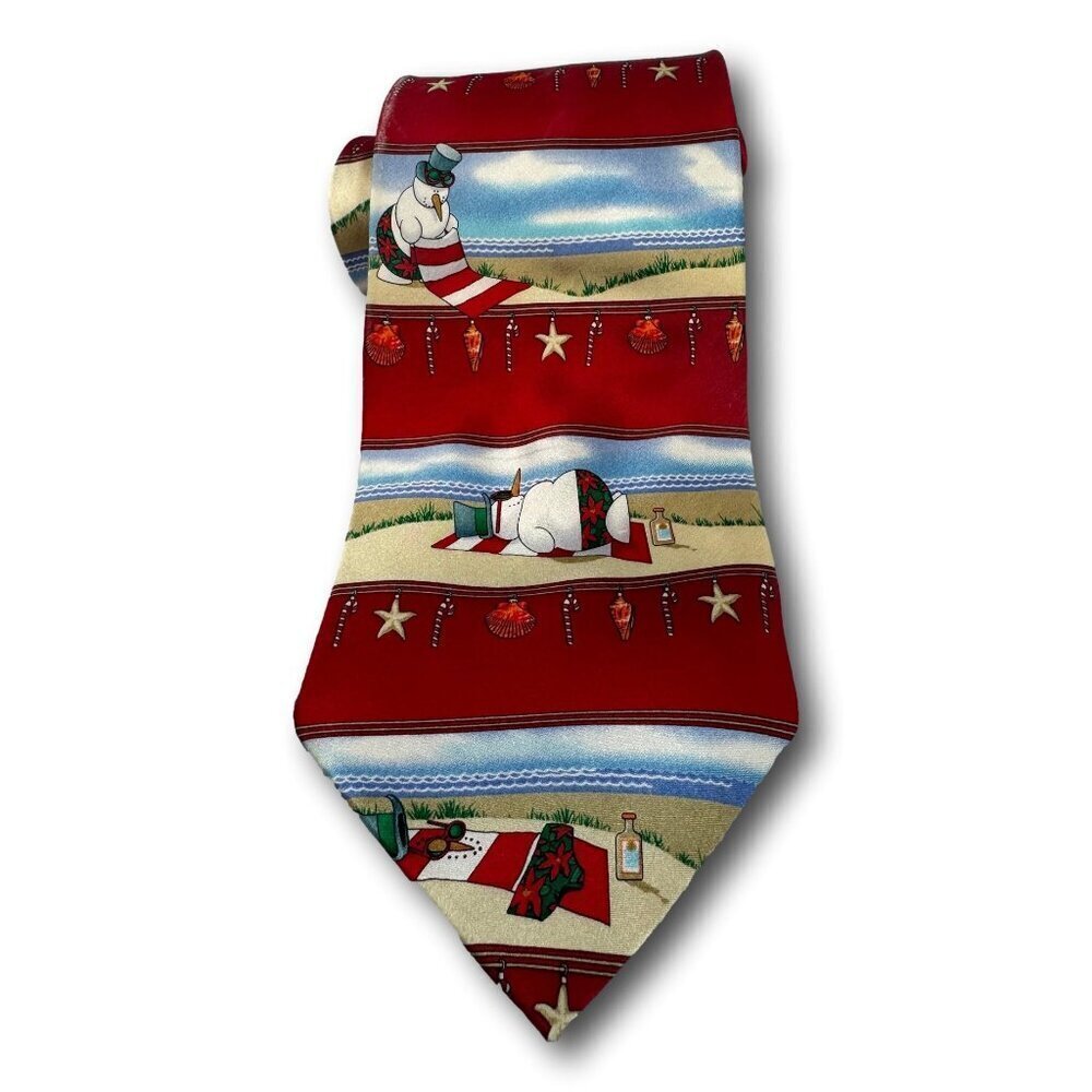 Vintage Mens Kersten Brothers Jolly Ol' Nickties Christmas Tie Snowman